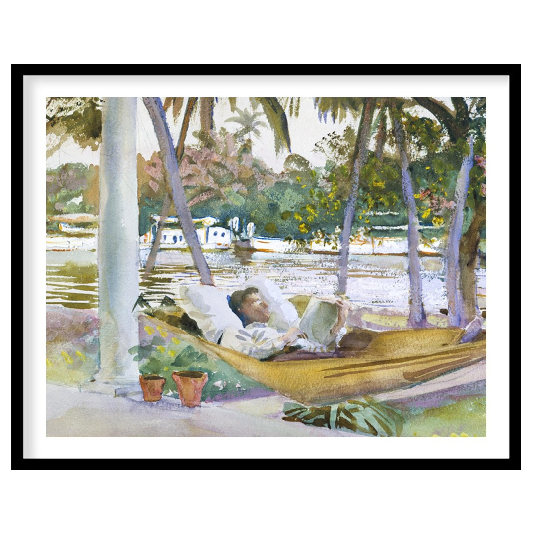 Capture the serene essence of leisure with this exquisite watercolor scene showcasing a restful for bedroom