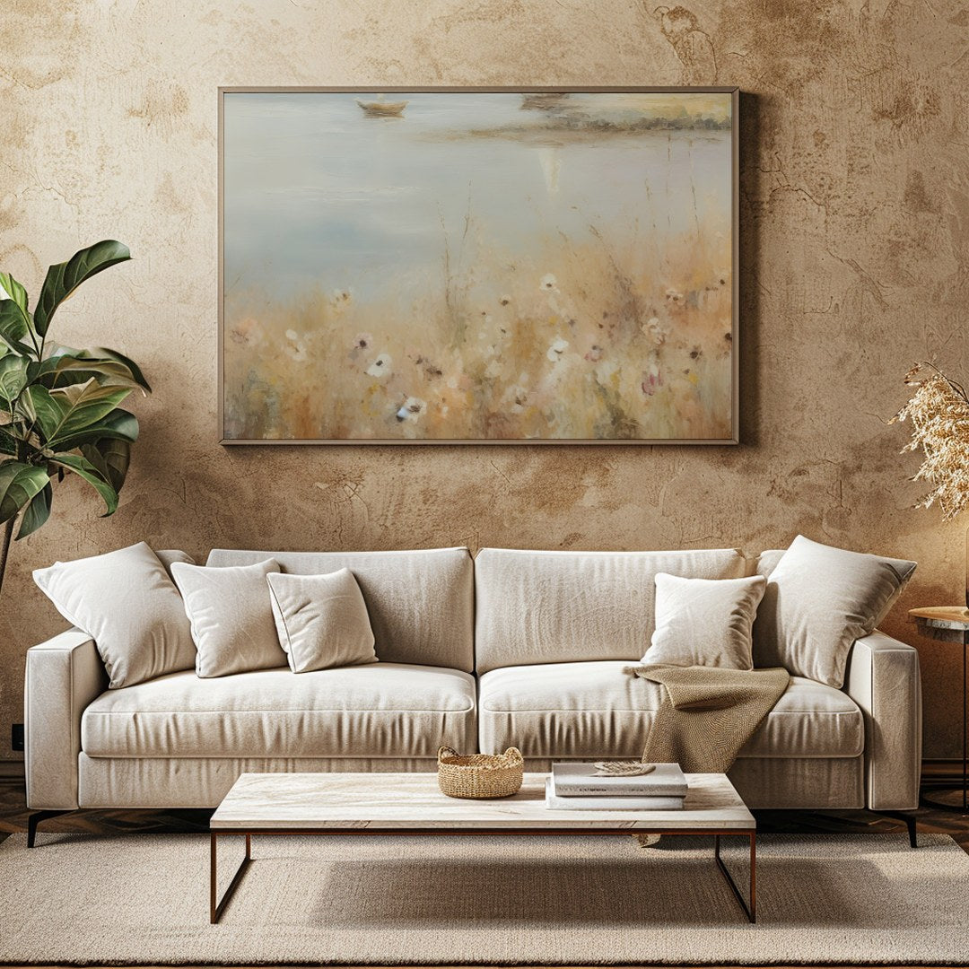 Immerse yourself in the serenity of a misty morning with this stunning piece of wall art. Featuring for Family Room