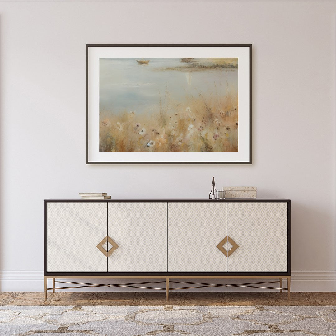 Immerse yourself in the serenity of a misty morning with this stunning piece of wall art. Featuring for Foyer