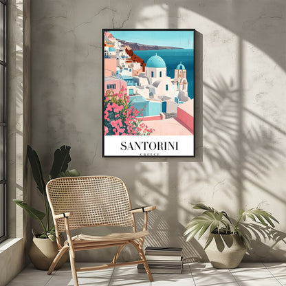 Immerse yourself in the idyllic charm of Santorini with this beautifully crafted artwork. Featuring for Sitting Area