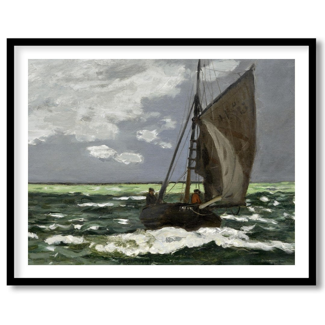 Capture the essence of serene exploration with this captivating seascape, showcasing a solitary for space