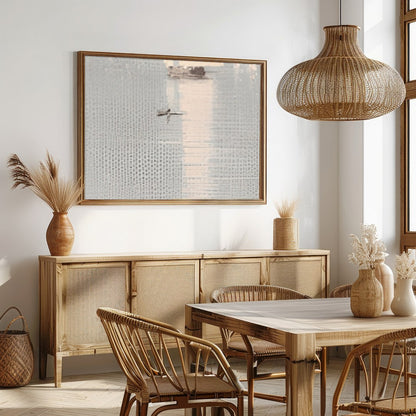 Invite serene coastal vibes into your home with this exquisite seascape painting. Featuring for Dining