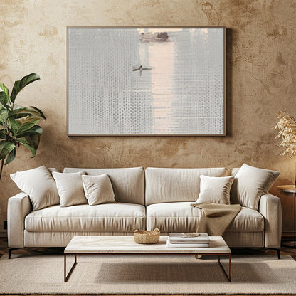 Invite serene coastal vibes into your home with this exquisite seascape painting. Featuring for Family Room