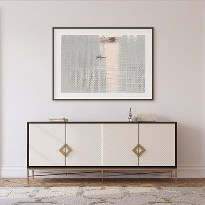 Invite serene coastal vibes into your home with this exquisite seascape painting. Featuring for Foyer