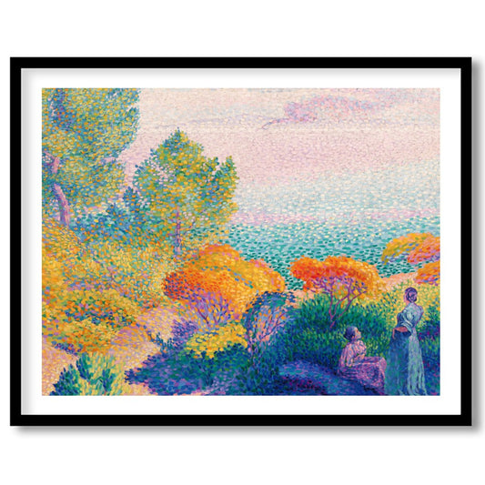 Immerse yourself in the calming ambiance of this impressionistic seaside scene. Rich in vibrant for interior