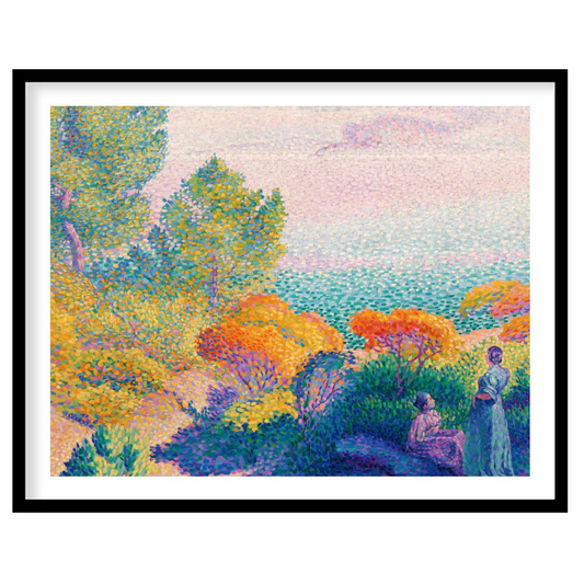 Immerse yourself in the calming ambiance of this impressionistic seaside scene. Rich in vibrant for interior