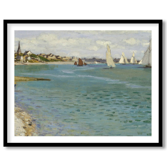 Immerse yourself in the serene beauty of this coastal regatta scene. This artwork captures the for studio