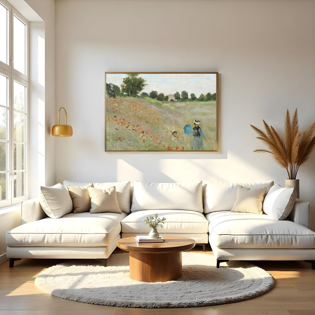 Capture the essence of a serene afternoon with this captivating piece. A gentle landscape adorned for Living Room