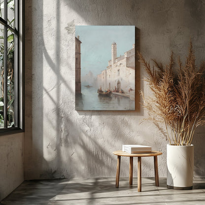 Immerse yourself in the serenity of a Venetian canal with this exquisite artwork. Capturing the for Entrance