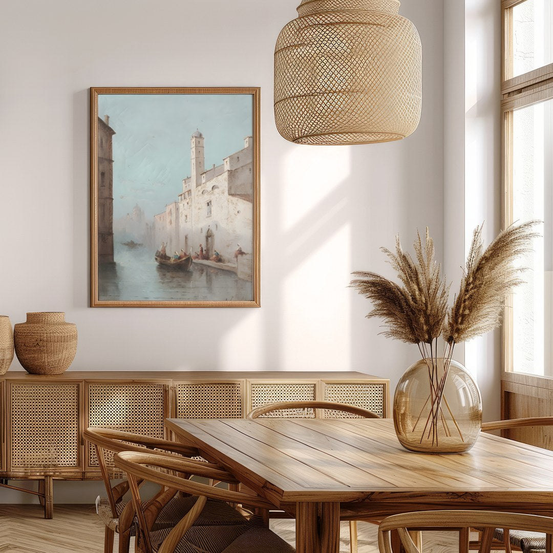 Immerse yourself in the serenity of a Venetian canal with this exquisite artwork. Capturing the for Extra Kitchen