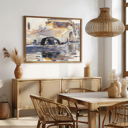 Experience the serene beauty of Venice's timeless canals with this delightful watercolor artwork. for Dining