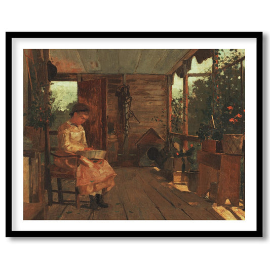 Capture the essence of a serene afternoon with this exquisite painting, featuring a tranquil for area