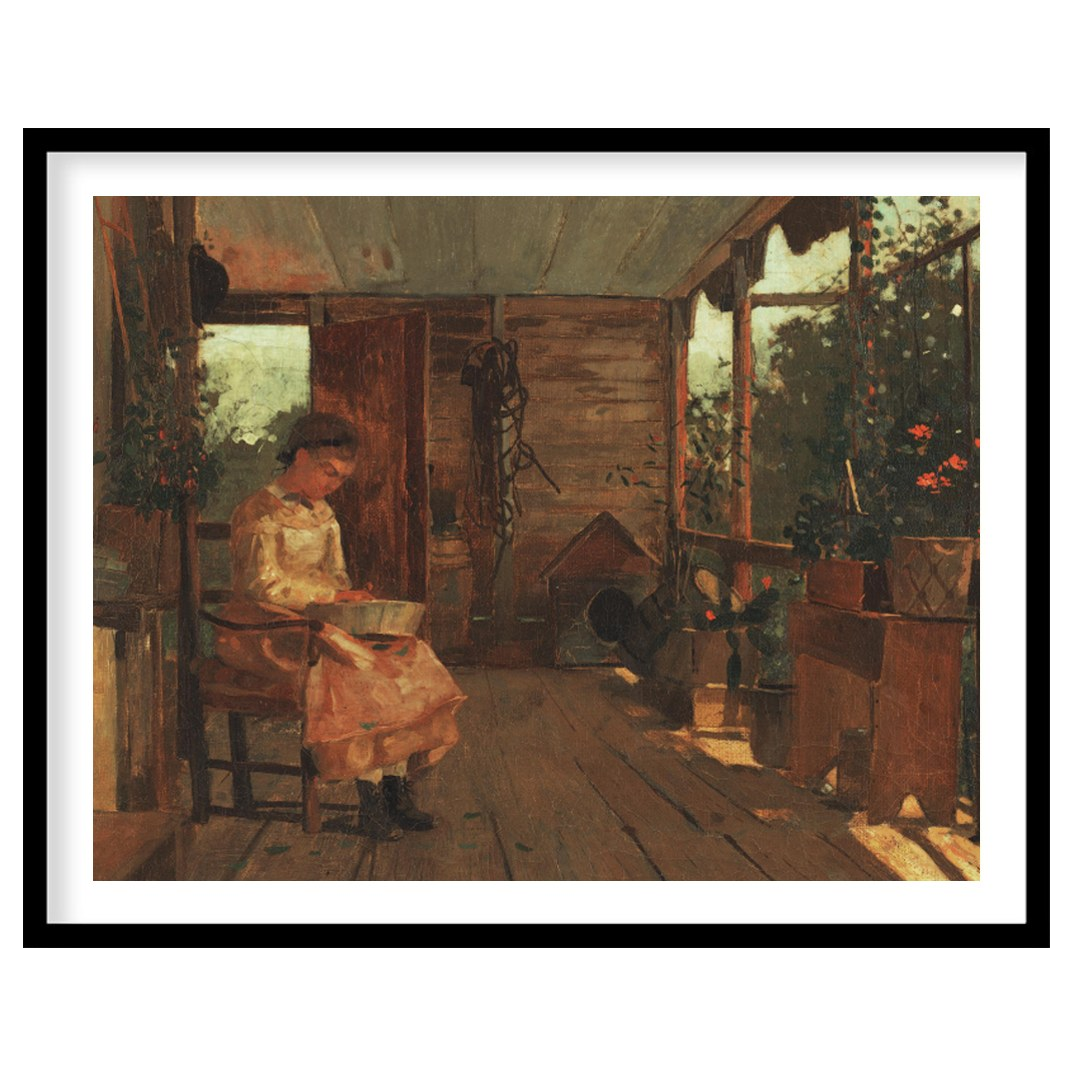 Capture the essence of a serene afternoon with this exquisite painting, featuring a tranquil for area