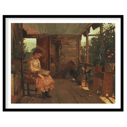 Capture the essence of a serene afternoon with this exquisite painting, featuring a tranquil for area