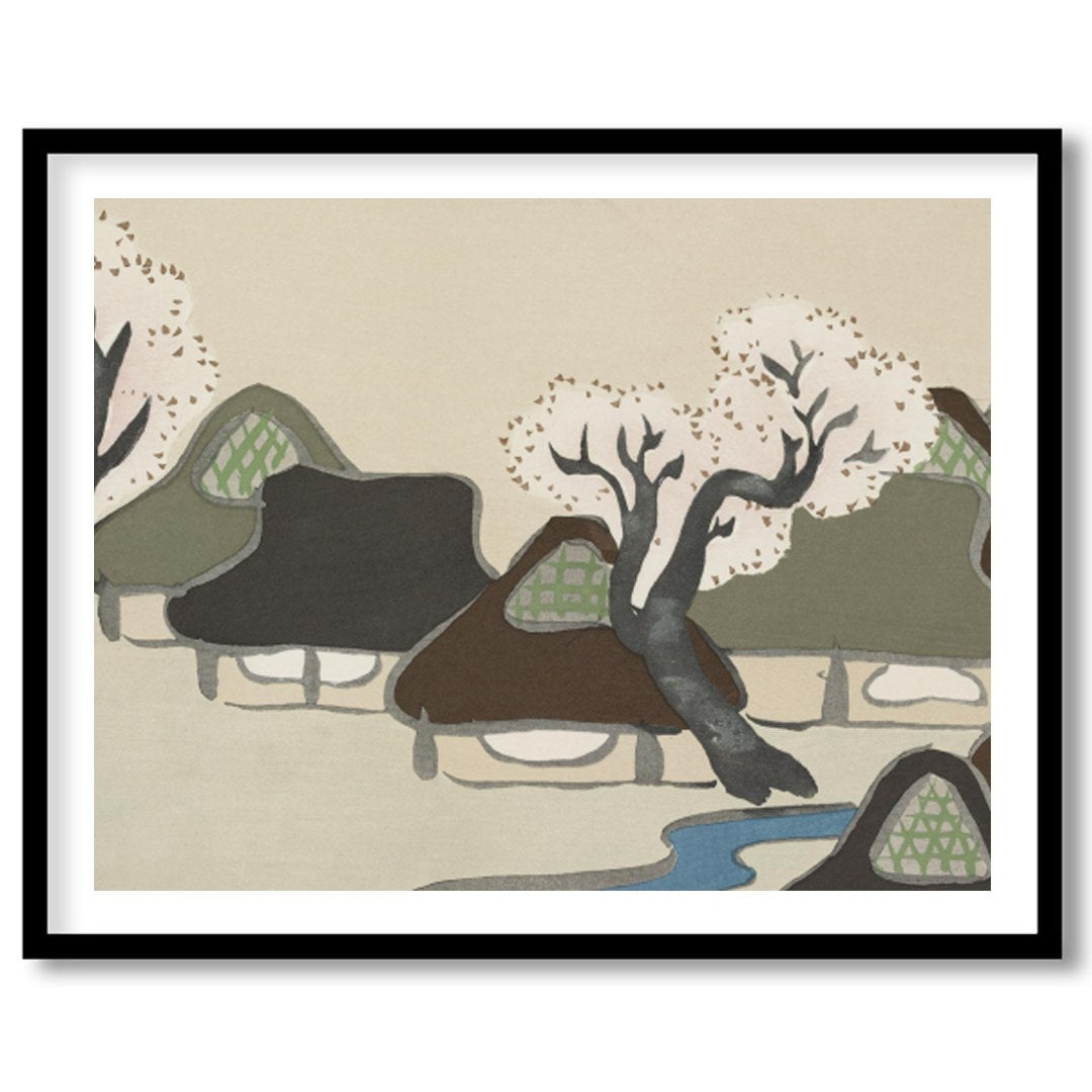 Capture the serene beauty of traditional village life with this exquisite artwork. Soft pastels and for studio