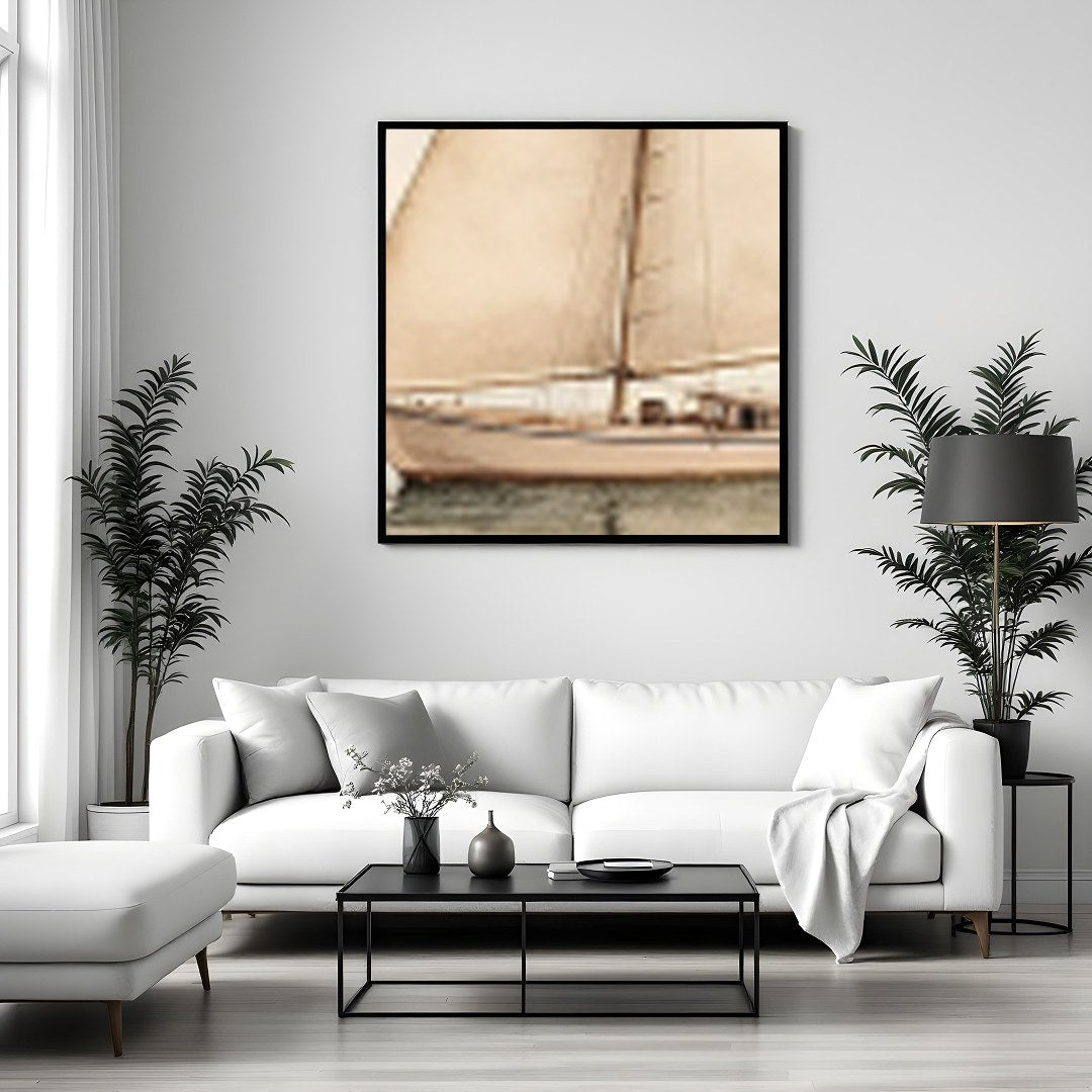 Invite the calming essence of nautical adventure into your space with this timeless depiction of a for Sitting Area
