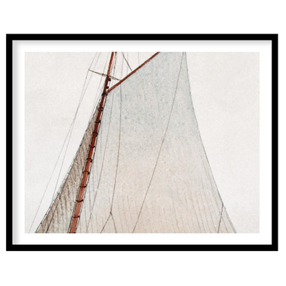 Discover the serene beauty of 'Tranquil Voyage,' an exquisite piece capturing a classic sailboat for space