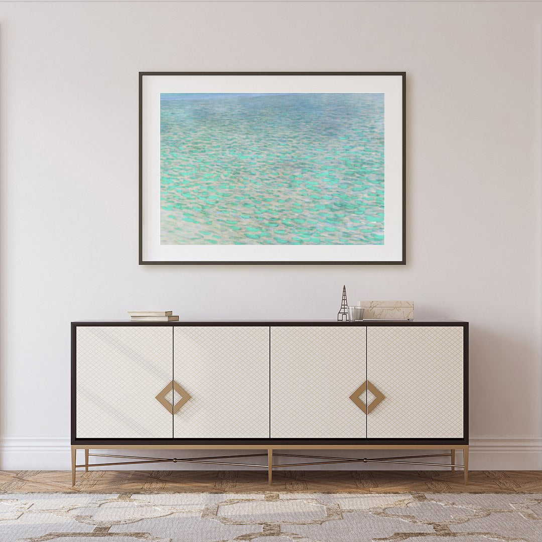 Experience serene elegance with the Tranquil Water Lilies Canvas, a breathtaking depiction of for Foyer