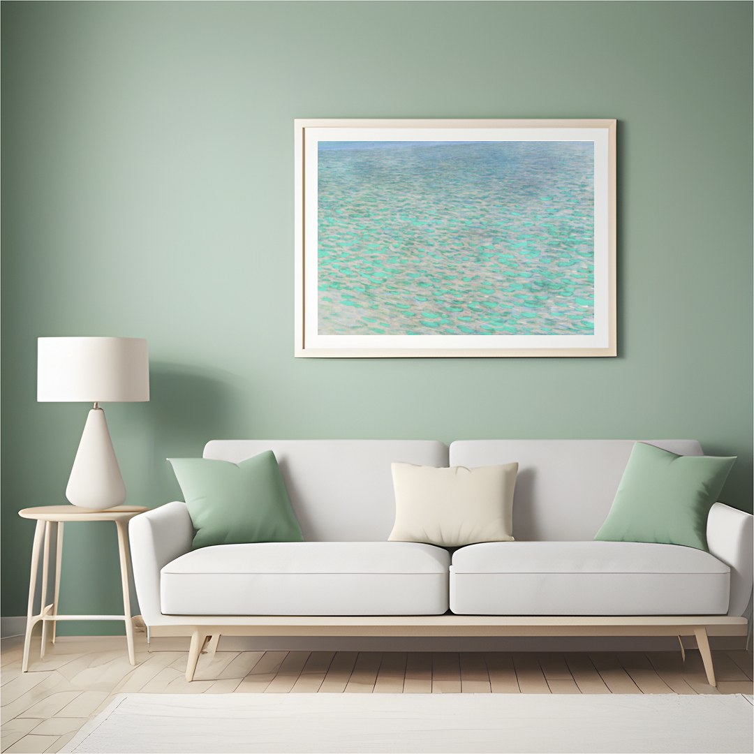 Experience serene elegance with the Tranquil Water Lilies Canvas, a breathtaking depiction of for Hall
