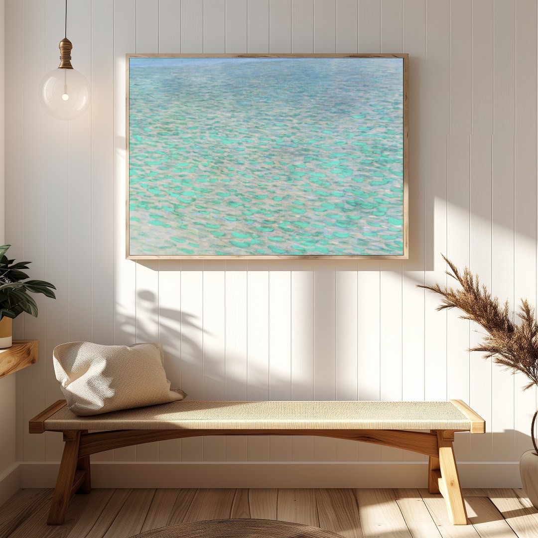 Experience serene elegance with the Tranquil Water Lilies Canvas, a breathtaking depiction of for Hallway