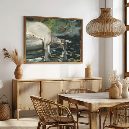 Immerse yourself in the serenity of nature with this captivating watercolor artwork. The piece for Dining