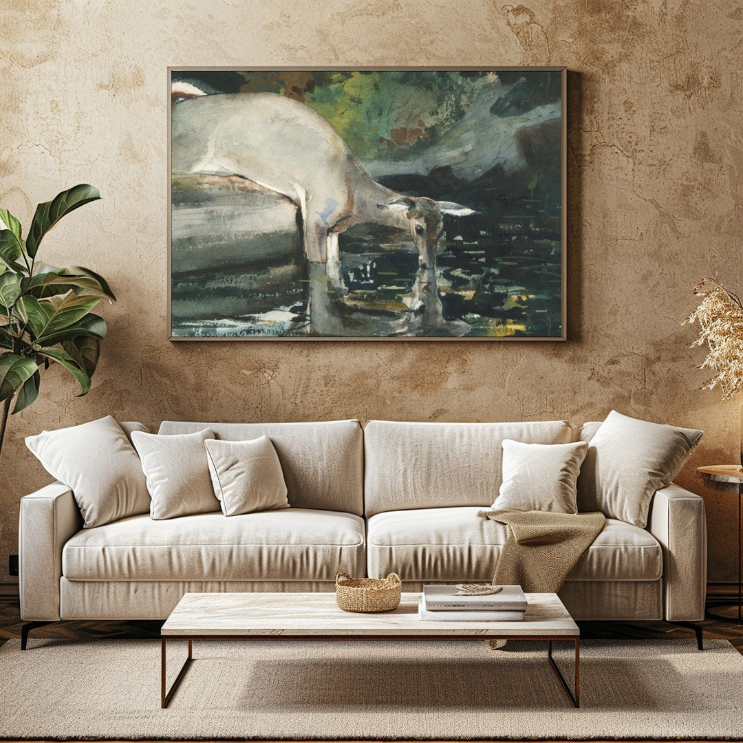 Immerse yourself in the serenity of nature with this captivating watercolor artwork. The piece for Family Room