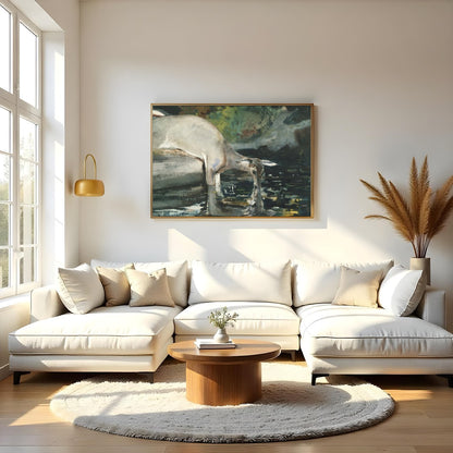 Immerse yourself in the serenity of nature with this captivating watercolor artwork. The piece for Living Room