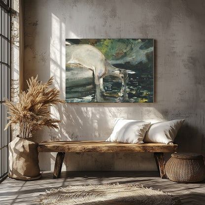 Immerse yourself in the serenity of nature with this captivating watercolor artwork. The piece for Veranda