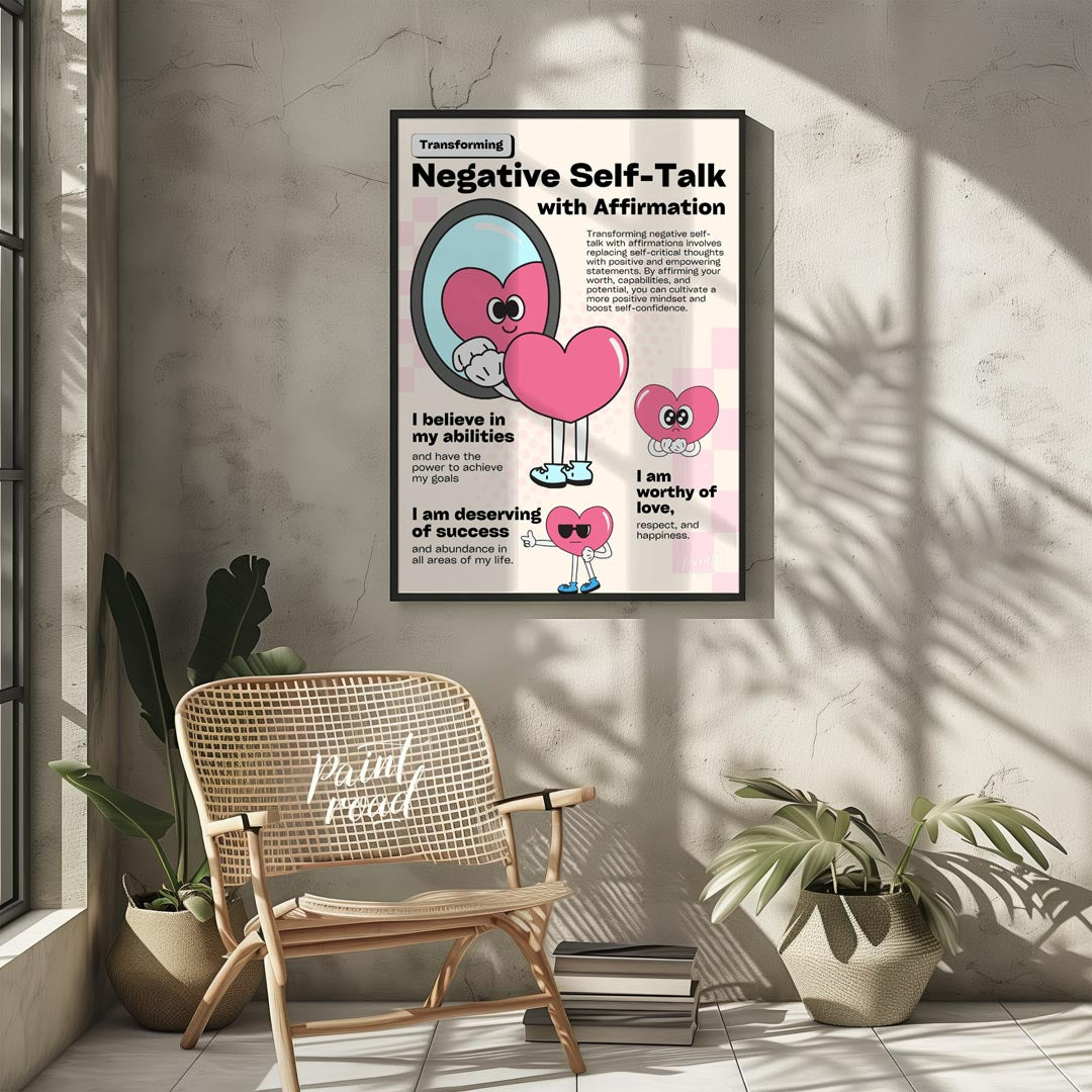 This inspiring and visually engaging artwork, titled “Transforming Negative Self-Talk with Affirmat… for other