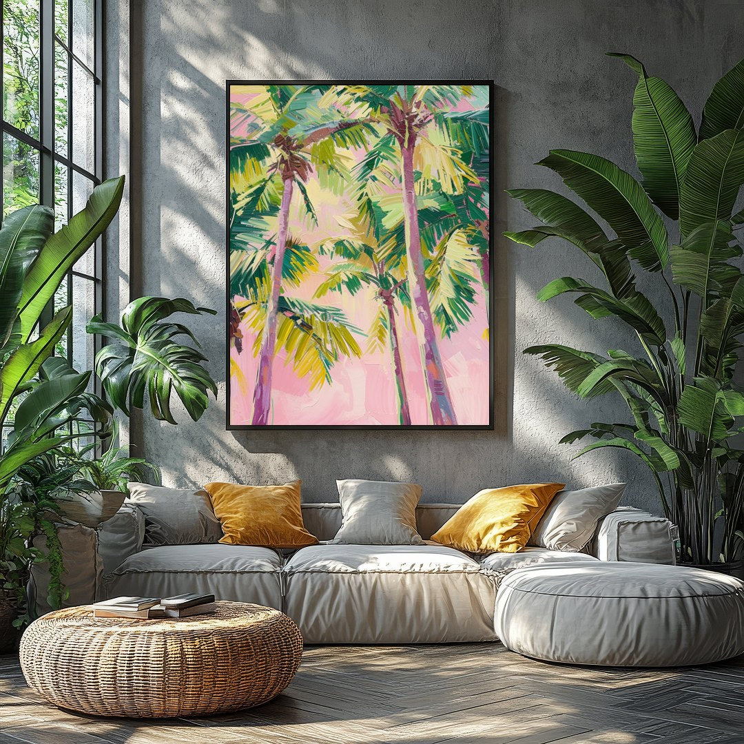 Bask in the relaxing ambience of 'Tropical Canopy Serenity', a vibrant piece that captures the for Balcony