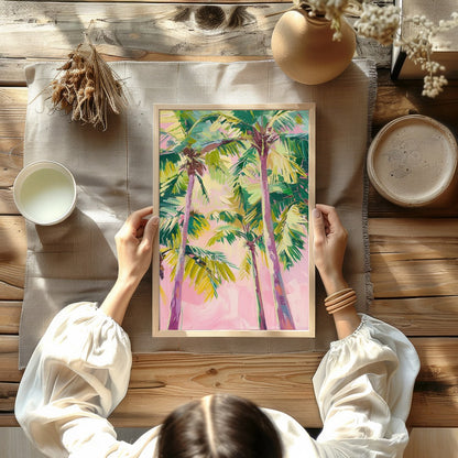 Bask in the relaxing ambience of 'Tropical Canopy Serenity', a vibrant piece that captures the for Kitchen