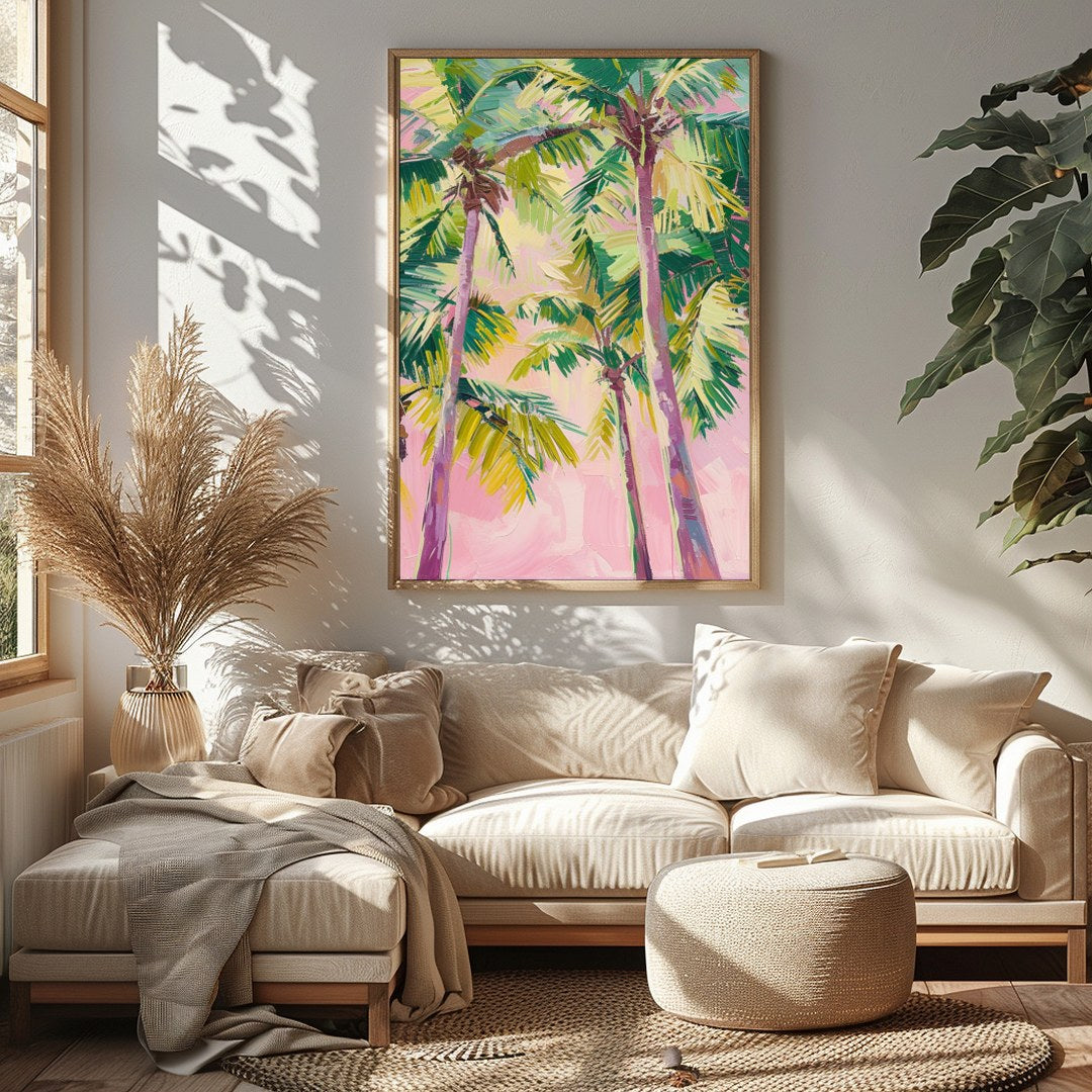Bask in the relaxing ambience of 'Tropical Canopy Serenity', a vibrant piece that captures the for Sitting Area