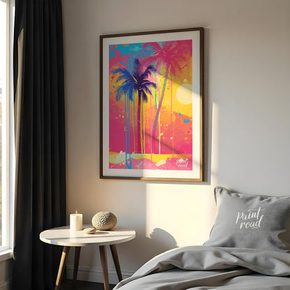 Tropical Drip Painting available online at Paintroad showing art beach and color