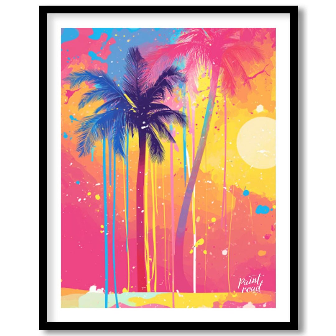 Tropical Drip Painting available online at Paintroad showing art beach and color