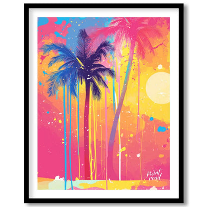 Tropical Drip Painting available online at Paintroad showing art beach and color