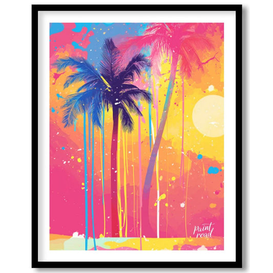 Tropical Drip Painting available online at Paintroad showing art beach and color
