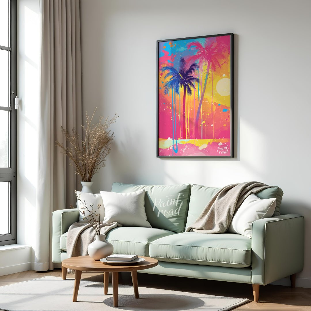 Tropical Drip Painting available online at Paintroad showing art beach and color