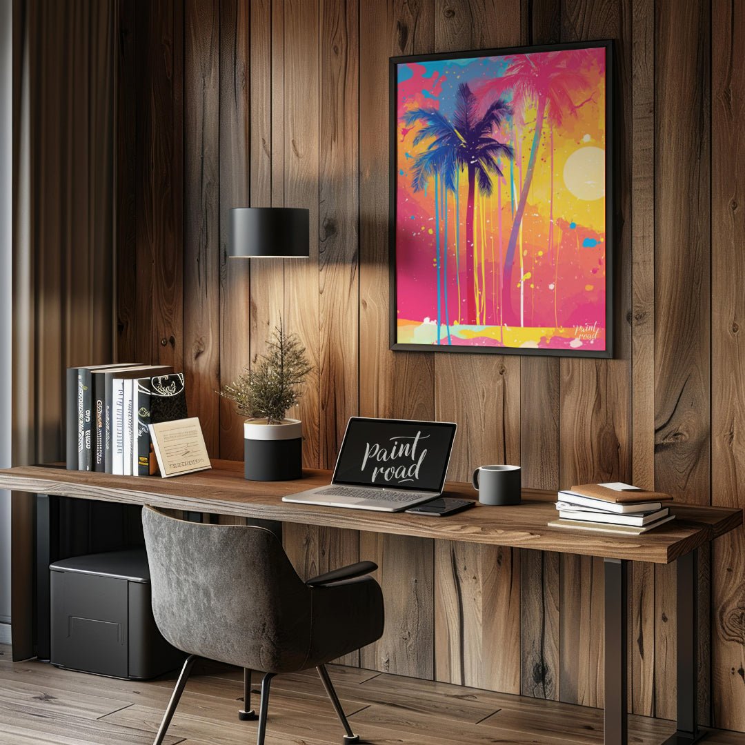 Tropical Drip Painting available online at Paintroad showing art beach and color