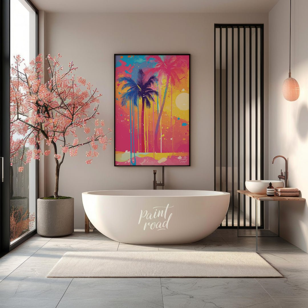 Tropical Drip Painting available online at Paintroad showing art beach and color