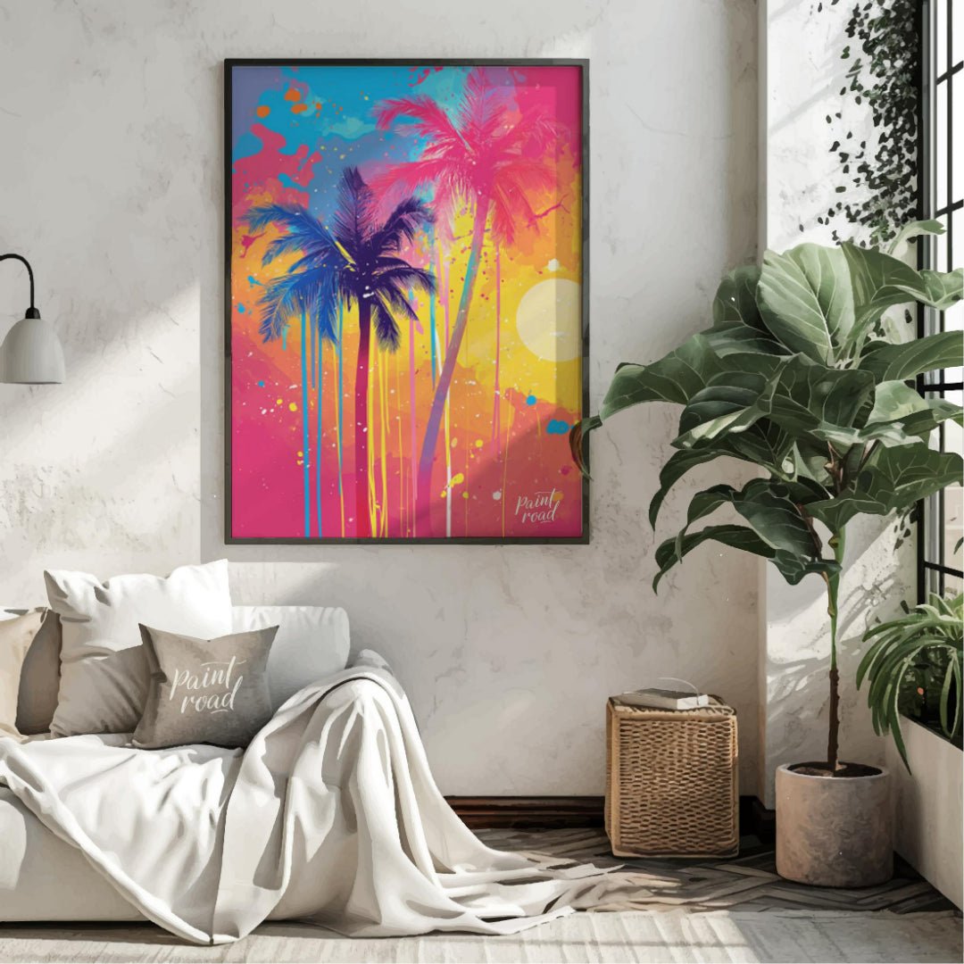 Tropical Drip Painting available online at Paintroad showing art beach and color