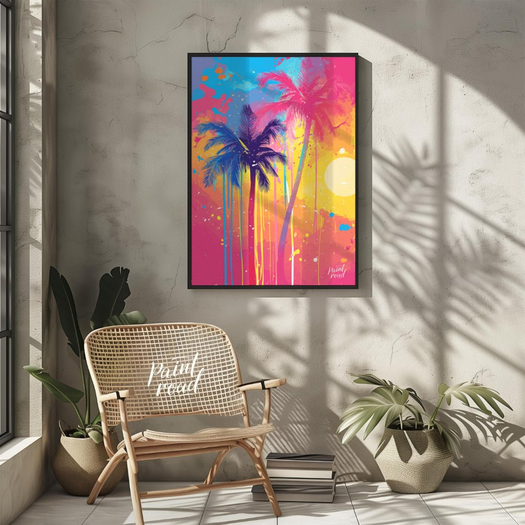 Tropical Drip Painting available online at Paintroad showing art beach and color
