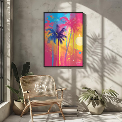 Tropical Drip Painting available online at Paintroad showing art beach and color