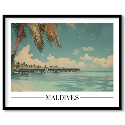 Immerse yourself in the serene beauty of this tropical paradise, showcasing overwater bungalows set for abode