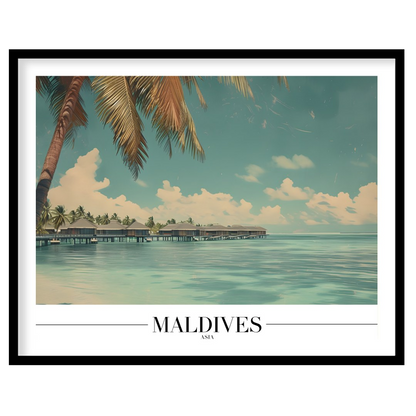 Immerse yourself in the serene beauty of this tropical paradise, showcasing overwater bungalows set for abode