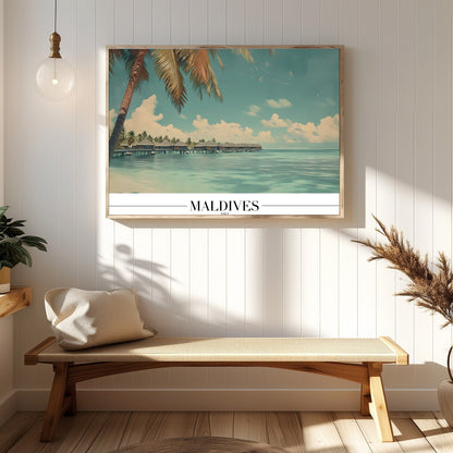 Immerse yourself in the serene beauty of this tropical paradise, showcasing overwater bungalows set for Hallway