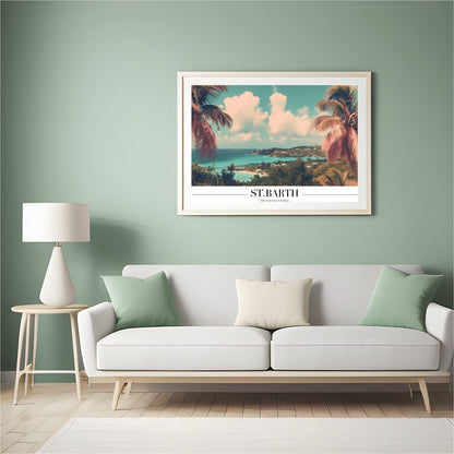 Experience the serene beauty of St. Barth with this captivating coastal view, where turquoise for Hall