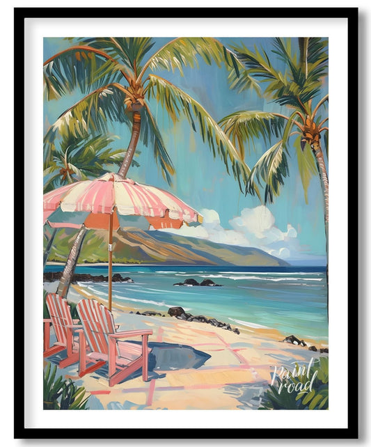 Tropical Retreat Painting available online at Paint Road for only Tropical Retreat showing Adirondack art and bahamas