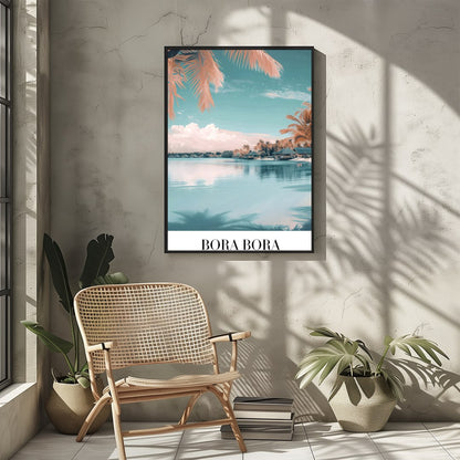 Immerse yourself in the tranquil beauty of Bora Bora with this stunning wall art. Featuring a for Sitting Area