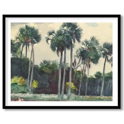 Immerse yourself in the tranquil allure of this watercolor masterpiece, capturing a serene grove of for residence