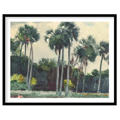 Immerse yourself in the tranquil allure of this watercolor masterpiece, capturing a serene grove of for residence